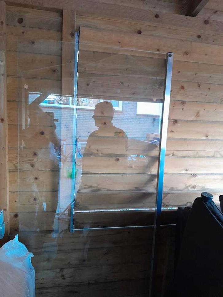 Glazen douchewand 197,5 x 83,5 cm, Doe-het-zelf en Verbouw, Sanitair, Nieuw, Douche, Glas, Ophalen of Verzenden