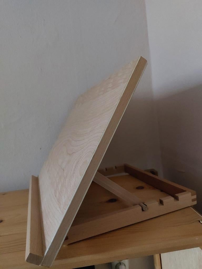 Verstelbare Boekenstandaard Eiken Hout, Huis en Inrichting, Ophalen, Zo goed als nieuw