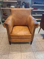 Leren fauteuil in cognac kleur, Ophalen