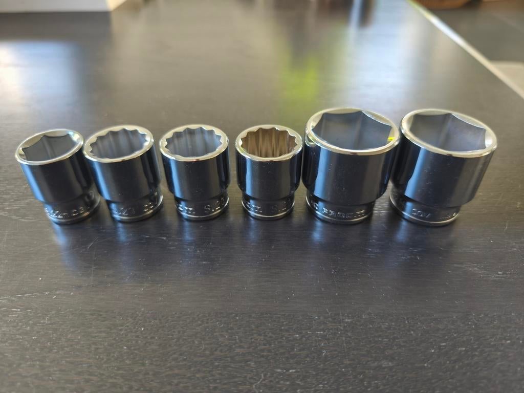 Facom S.22 6 kant S.23 12 kant S.32 6 kant doppen 1/2" nieuw, Ophalen of Verzenden, Nieuw