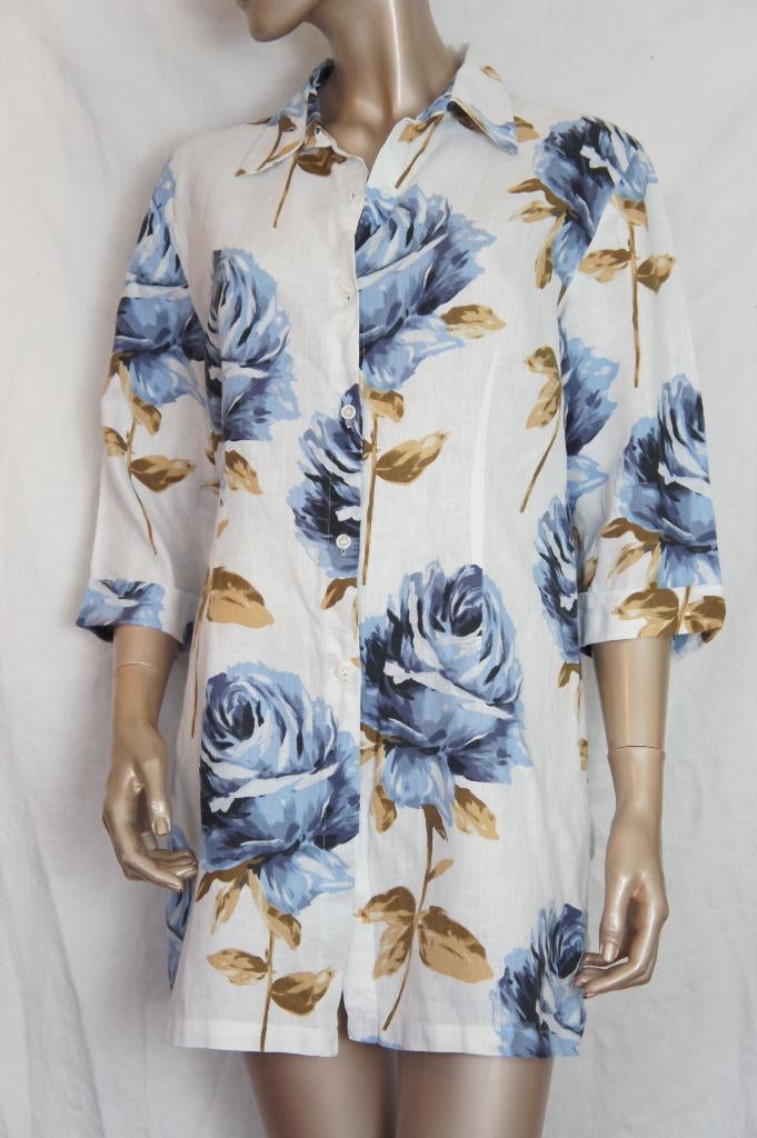 E.B.COMPANY blouse maat 46 LINEN, Kleding | Dames, Blouses en Tunieken, Ophalen of Verzenden, Zo goed als nieuw, Maat 46/48 (XL) of groter