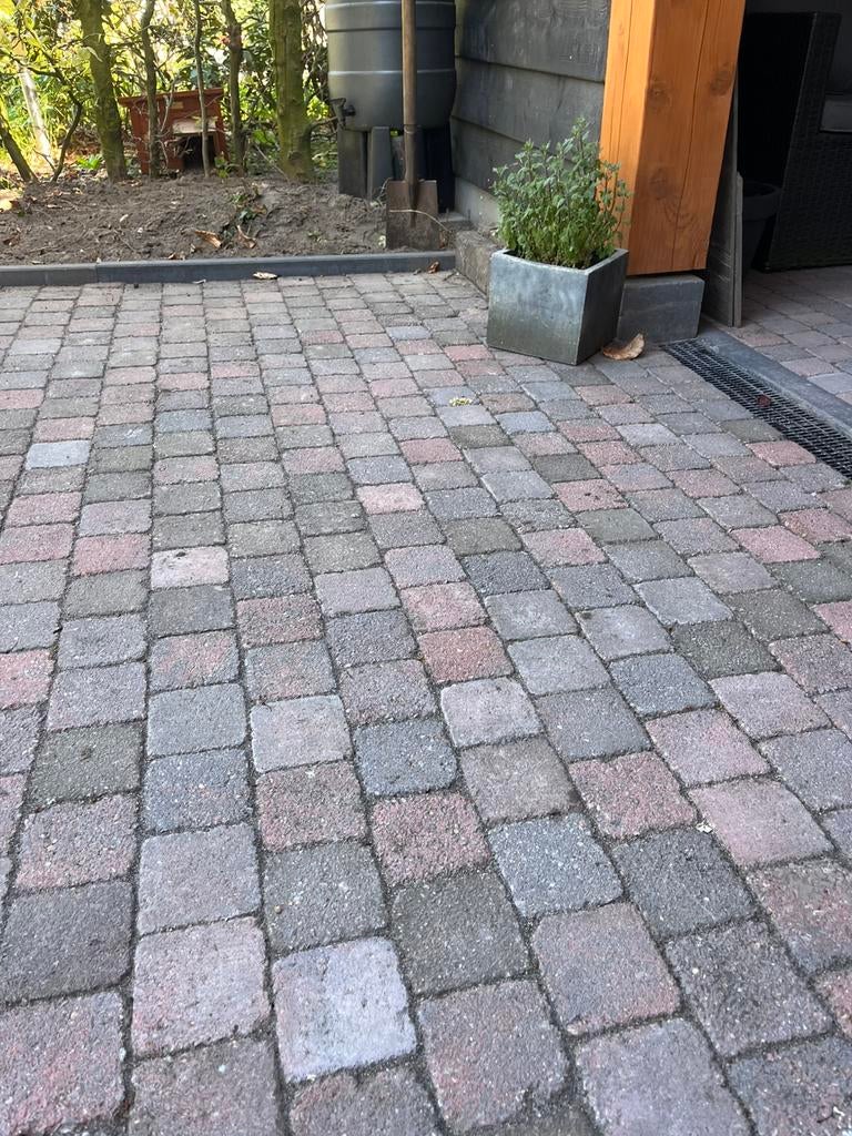 Mooie Koppelstones kleurmix 10x10, Tuin en Terras, Tegels en Klinkers, Ophalen, Gebruikt, Klinkers, Minder dan 5 m²