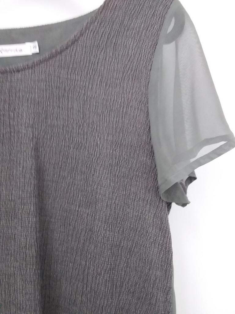 Elegante comfortabele feestelijke jurk olijfgroen mt 44, Kleding | Dames, Ophalen of Verzenden