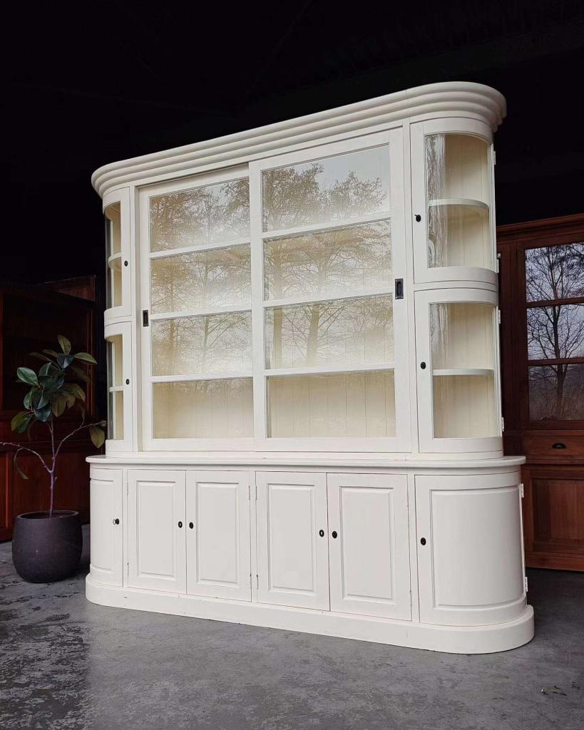 Organische winkelkast |"Museumkast wit - halfrond #2625