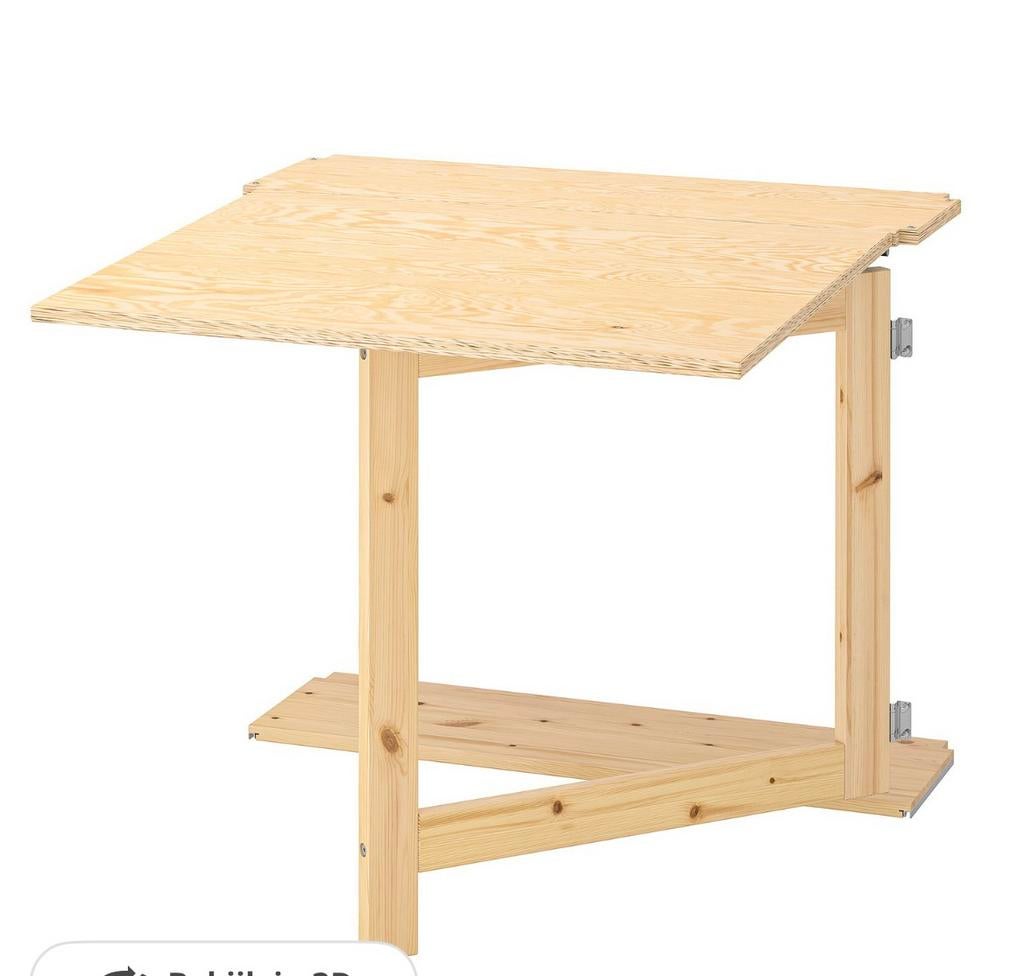 IKEA IVAR Klaptafel, grenen, 80x30-91 cm, Gebruikt, Tot twee personen, Grenenhout, Rechthoekig