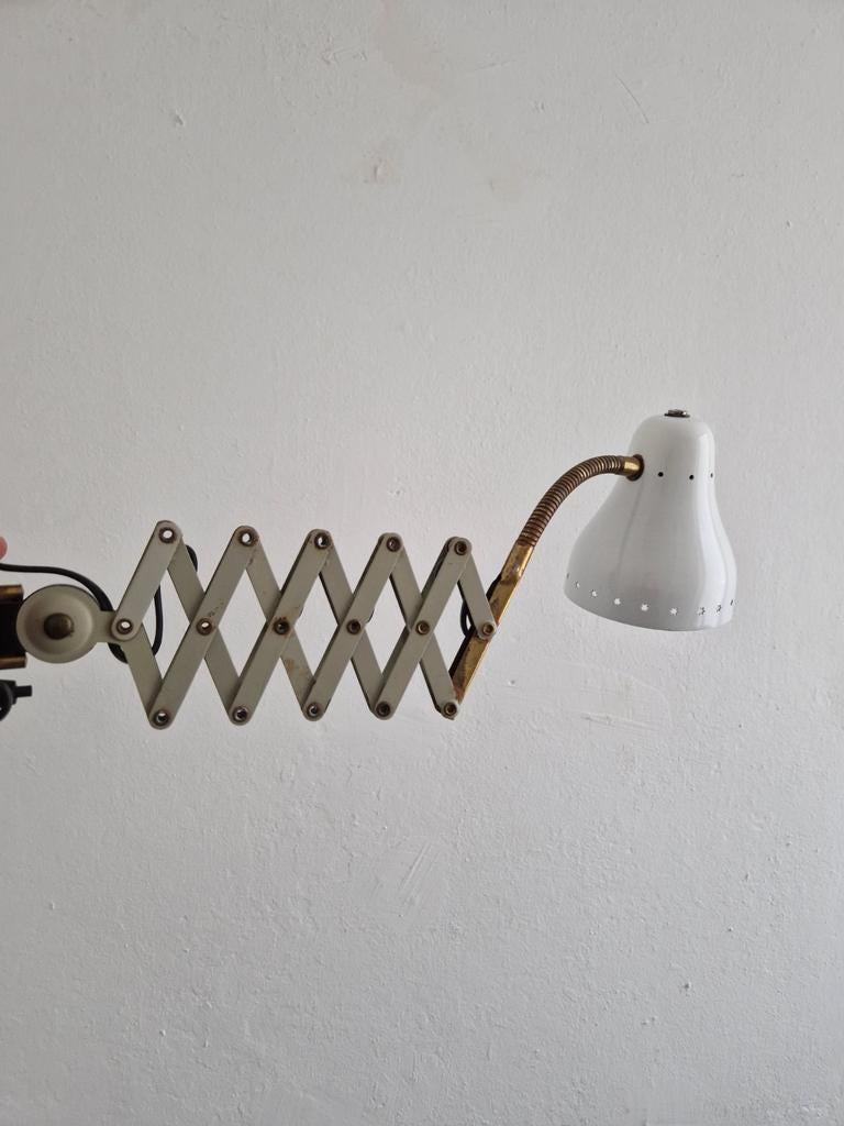 Vintage Hala wandlamp schaarlamp Busquet, Ophalen of Verzenden