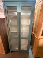 Groene vitrinekast met glazen deuren, Ophalen, Gebruikt, 50 tot 100 cm, 150 tot 200 cm