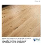 Lamel Parket click Oak Brushed 586 Natuur eik vooraf geoiled, Parket, Bruin, 75 m² of meer, Nieuw