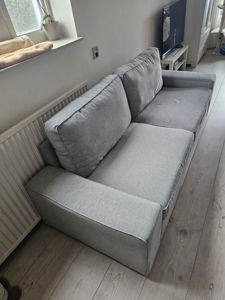 IKEA KIVIK 3-zitsbank - Beige/Grijs - Juli 2024, Huis en Inrichting, Banken | Bankstellen, Ophalen, Gebruikt, Driepersoons, 75 tot 100 cm