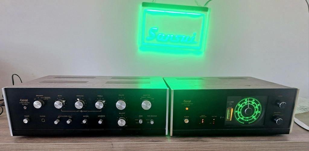 SANSUI  versterker 666 & tuner 666 lees goed, Ophalen of Verzenden, Overige merken