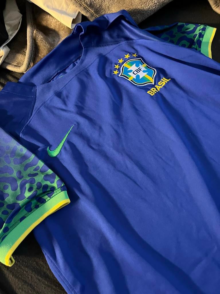 Origineel Brazil Voetbalshirt - Blauw, Sport en Fitness, Voetbal, Ophalen of Verzenden, Zo goed als nieuw, Shirt