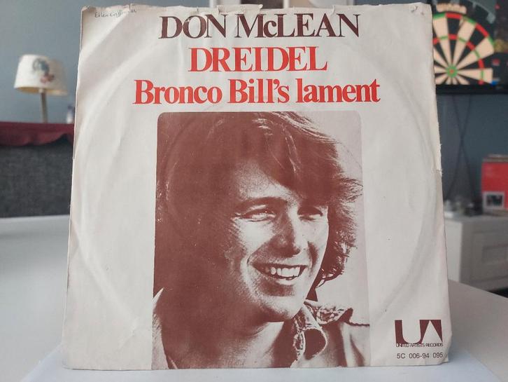 7" Single Don McLean - Dreidel / Bronco Bill's Lament, Cd's en Dvd's, Vinyl Singles, Gebruikt, Single, Pop, 7 inch, Ophalen of Verzenden