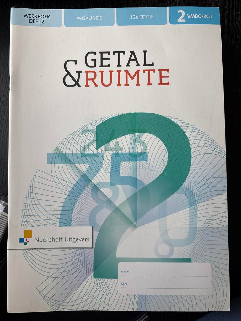 Getal & Ruimte Werkboek deel 2 Wiskunde VMBO-KGT, Ophalen of Verzenden, Nieuw, VMBO, Wiskunde A