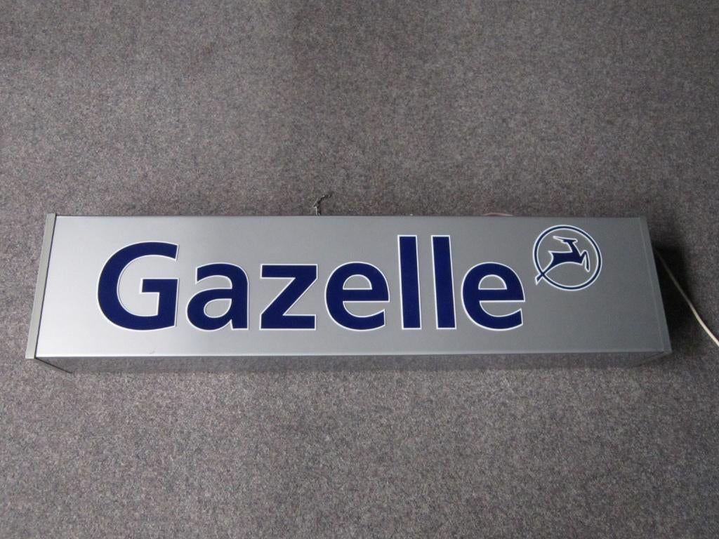GAZELLE LAMP LICHTRECLAME, Verzamelen, Merken en Reclamevoorwerpen, Ophalen, Zo goed als nieuw, Lichtbak of (neon) lamp