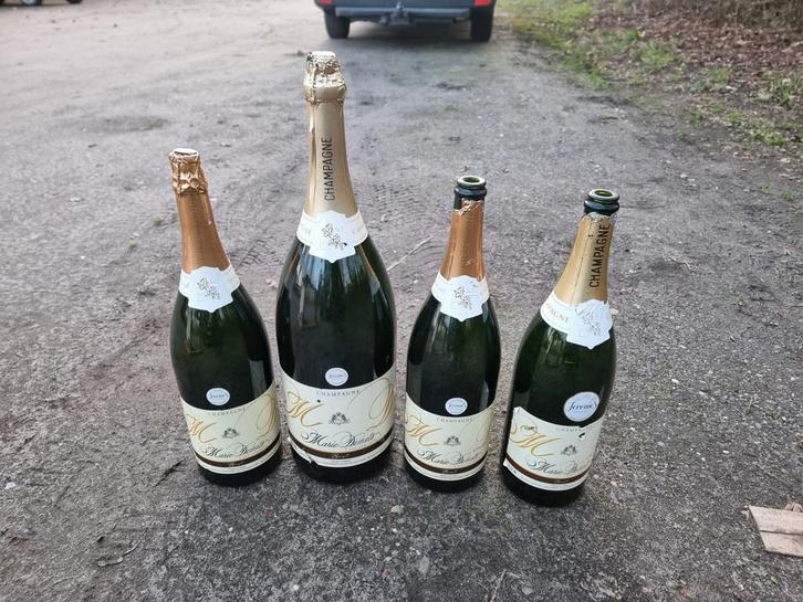 Grote lege champagneflessen: Methusalem & Jeroboam, Huis en Inrichting, Woonaccessoires | Overige, Gebruikt, Ophalen