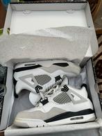 Jordan 4 Retro Military Black - Maat 47,5, Ophalen of Verzenden, Gedragen, Wit, Sneakers of Gympen