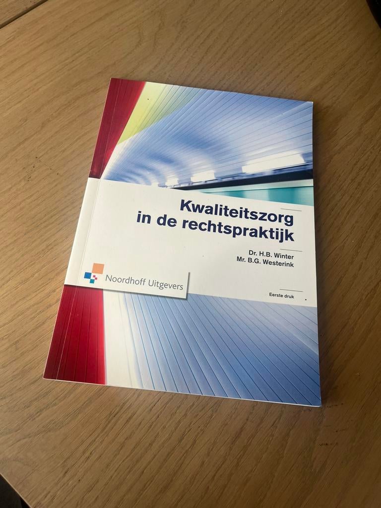 B.G. Westerink - Kwaliteitszorg in de rechtspraktijk, Ophalen of Verzenden, Zo goed als nieuw, B.G. Westerink; H.B. Winter