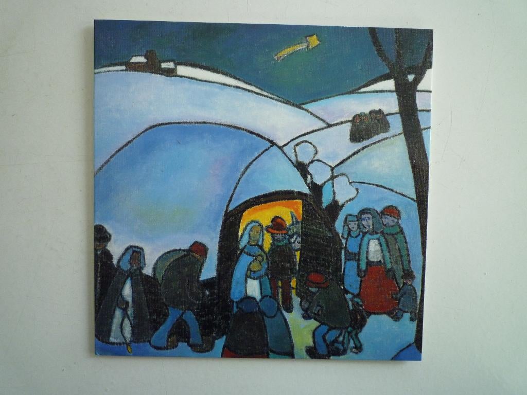 Kunstkaart Toon Tieland kerst in Vlaanderen, Ophalen of Verzenden, Voor 1920, Overige thema's