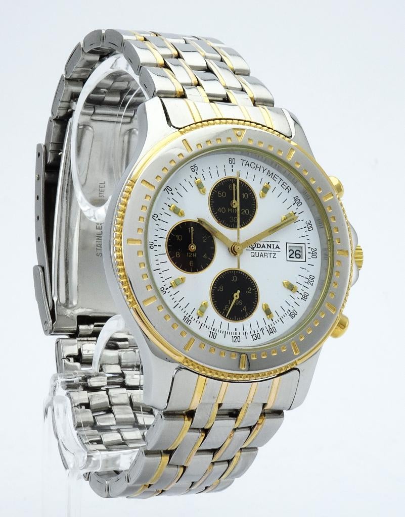 Rodania tachymeter staal datum 1990’s  Excellent, Sieraden, Tassen en Uiterlijk, Horloges | Heren, Staal, Staal, Polshorloge, Zo goed als nieuw