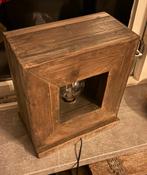 Handgemaakte lampen van steigerhout - Uniek design, Ophalen of Verzenden, Nieuw, Hout, Minder dan 50 cm