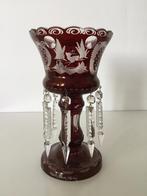 Antieke luster met kristallen pegels, Ophalen of Verzenden