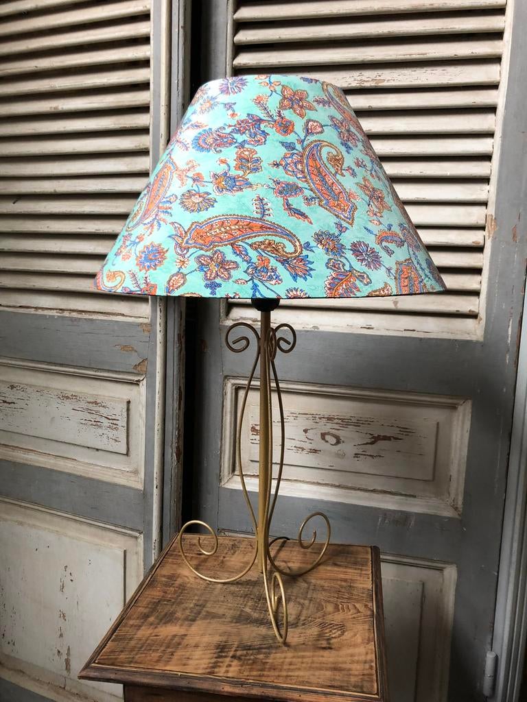 Tafellamp met handgemaakte kap, Ophalen, Nieuw, 50 tot 75 cm