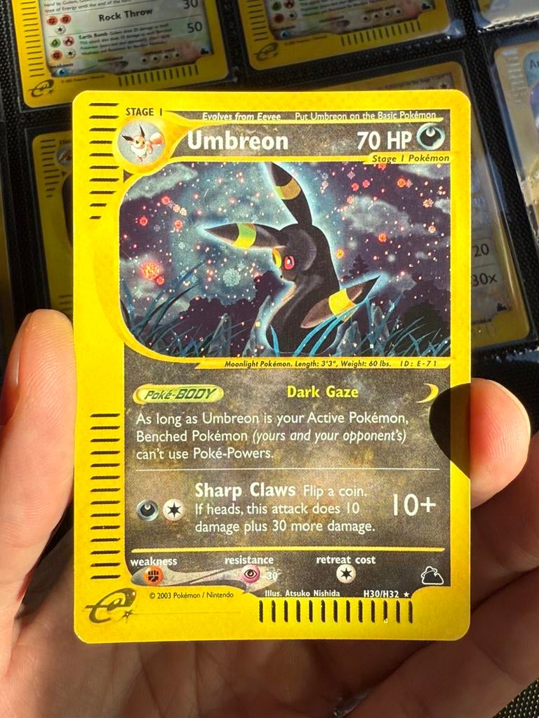 Umbreon skyridge holo pokemon kaart, Ophalen of Verzenden, Zo goed als nieuw