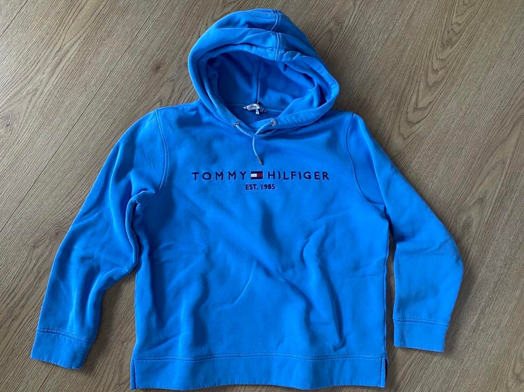 Hoody (Tommy Hilfiger), Ophalen of Verzenden, Zo goed als nieuw, Maat 38/40 (M), Blauw