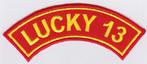 Lucky 13 stoffen opstrijk patch embleem #1, Ophalen of Verzenden, Nieuw