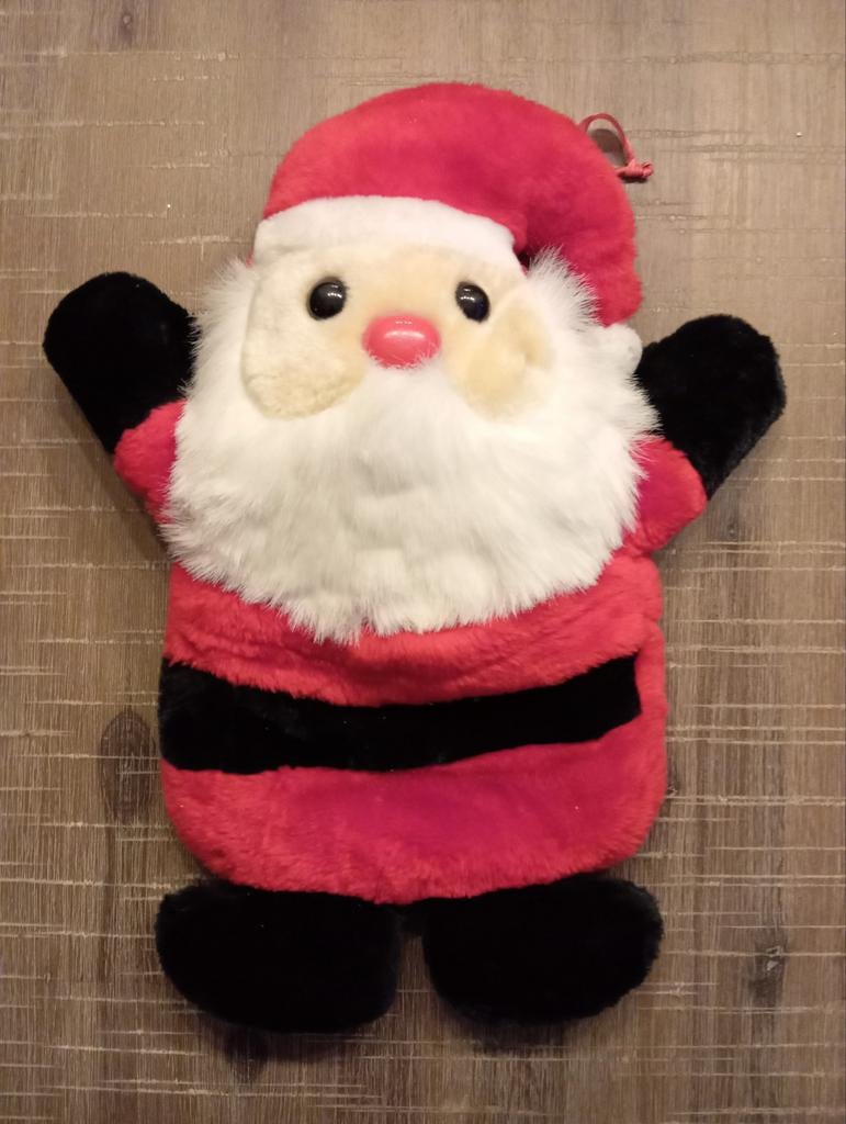 Pluche kerstman met vakje om iets in te stoppen, Ophalen of Verzenden