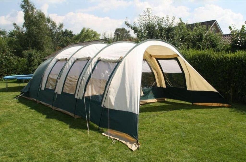 Oude tunneltent gratis, Caravans en Kamperen, Tenten, Ophalen, Gebruikt, Tot en met 6