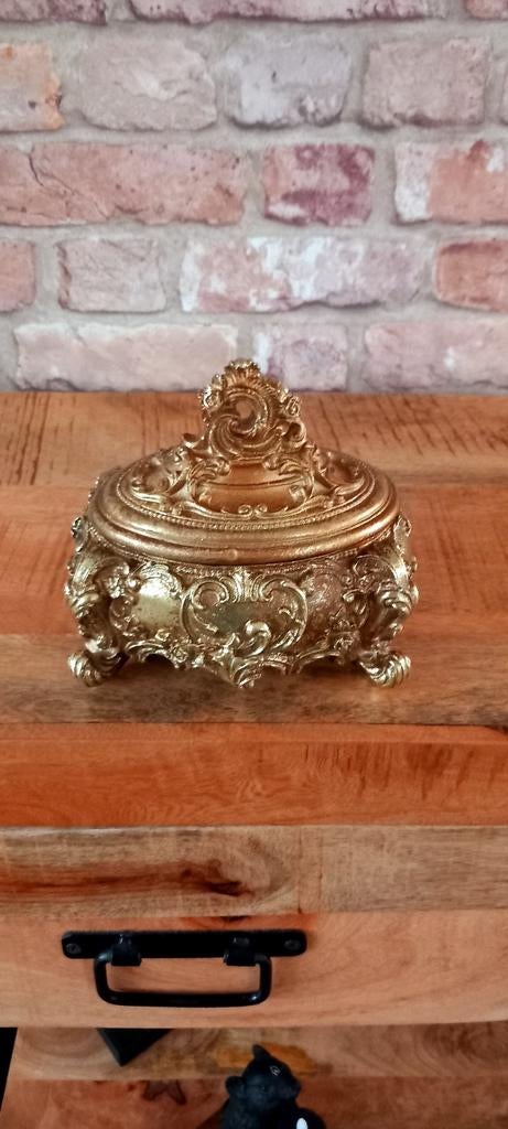 Dutch Style Baroque:Goudkleurig Sier Opberg Doos❤️NIEUW❤️, Ophalen of Verzenden, Nieuw, Overige typen