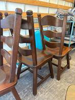massief eiken stoelen 6 stuks, Ophalen of Verzenden, Zo goed als nieuw