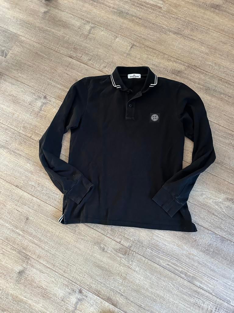 Jongens polo lange mouw zwart maat 170, Kinderen en Baby's, Kinderkleding | Maat 170, Ophalen of Verzenden, Gebruikt, Jongen, Shirt of Longsleeve