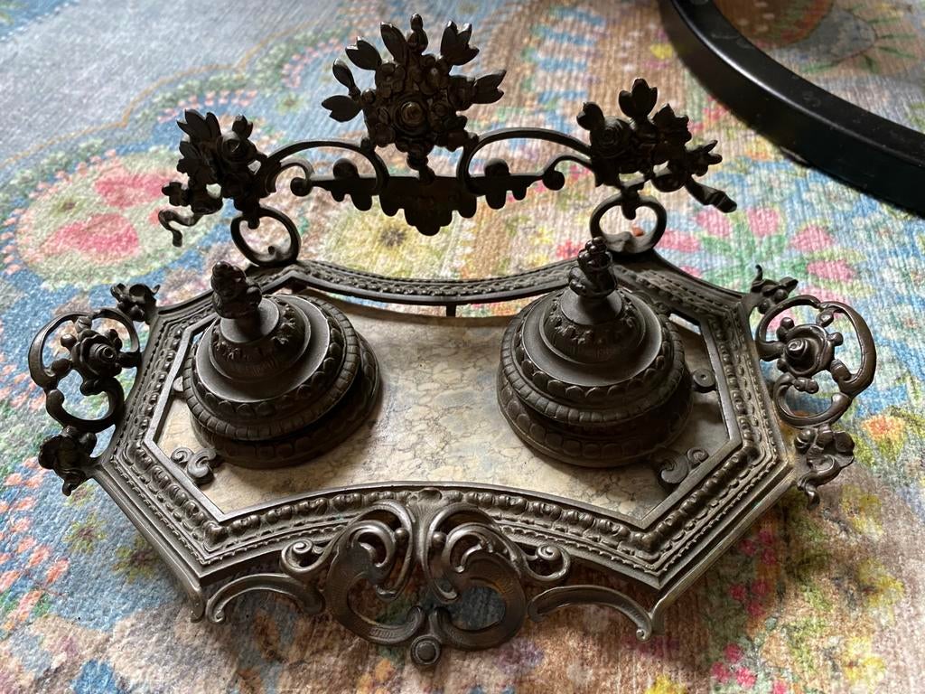 Inktstel antiek brons napoleon Art Deco, Antiek en Kunst, Ophalen of Verzenden