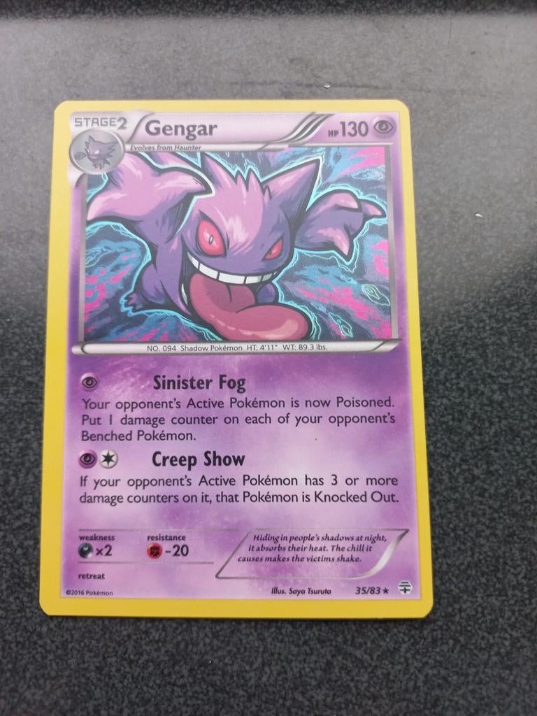 Pokemon kaart Gengar 35/80 Holo, Ophalen of Verzenden, Zo goed als nieuw, Losse kaart, Foil