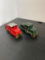 Fleischmann Diesellocomotieven 1306 - Rood en Groen, Gebruikt, Fleischmann, Ophalen of Verzenden, Analoog