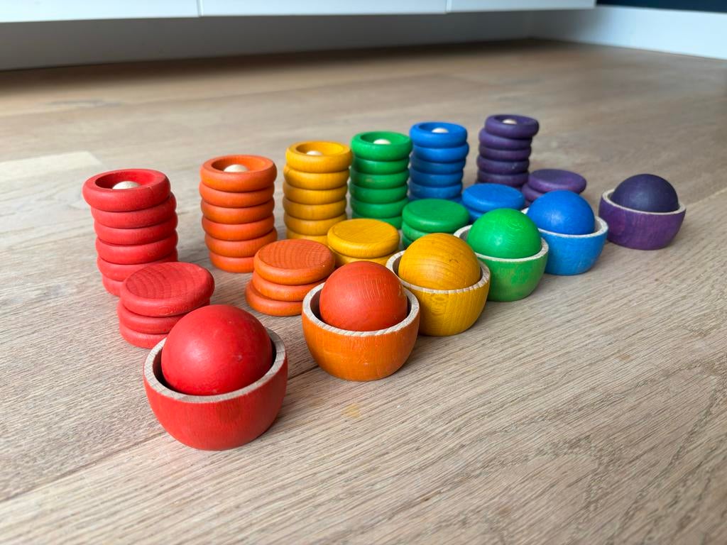 Grapat Nins, Bakjes, Ballen, Ringen, Schijfjes Regenboog, Ophalen of Verzenden, Zo goed als nieuw, Bouwen