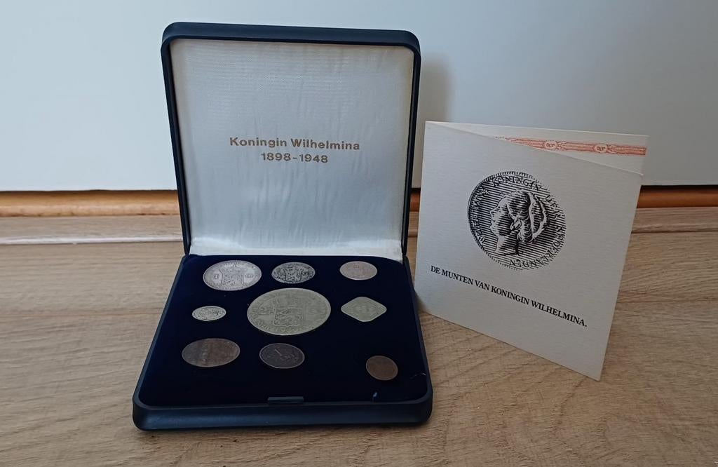 Mooi Wilhelmina munten setje met certificaat, Postzegels en Munten, Setje, Zilver, Koningin Wilhelmina, Overige waardes