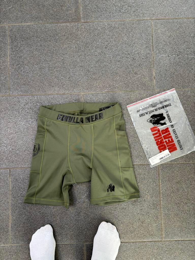 Gorilla Wear Smart Shorts Khaki Maat M Nieuw boks broekje, Ophalen of Verzenden