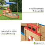 Online Veiling: Houten zandbak piraten design incl. bodem..., Kinderen en Baby's, Speelgoed | Buiten | Zandbakken, Nieuw