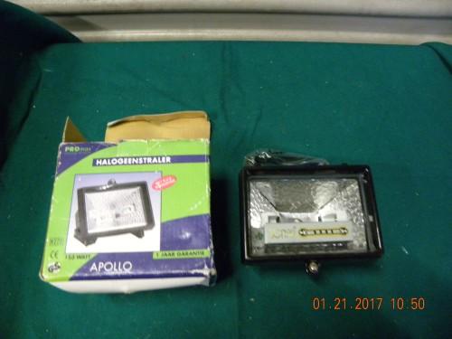 Halogeen straler, Apollo, 150 watt met beugel rvs, Nieuw, Ophalen of Verzenden, 'T Olde Gre-j, Info@toldegrej.nl, Endepoelstraat 20f Didam