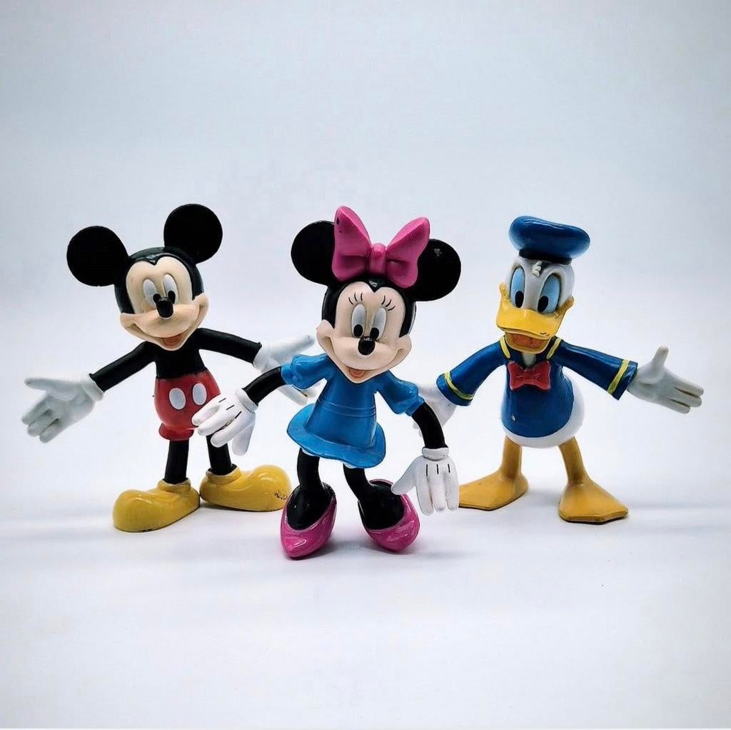 Leuke Disney figuren: Mickey, Minnie en Donald Duck, Ophalen of Verzenden, Mickey Mouse, Gebruikt, Beeldje of Figuurtje