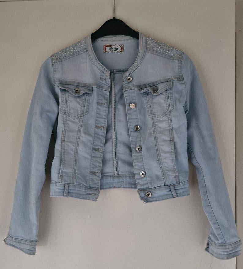 Stoer spijkerjasje maat 38, Maat 38/40 (M), Blauw, Ophalen of Verzenden, Zo goed als nieuw