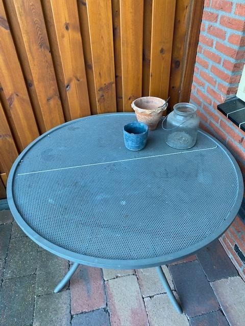 Gratis tuinmeubels, Tuin en Terras, Tuinsets en Loungesets, Gebruikt, Tuinset, Aluminium, 4 zitplaatsen, Eettafel, Stoel, Ophalen