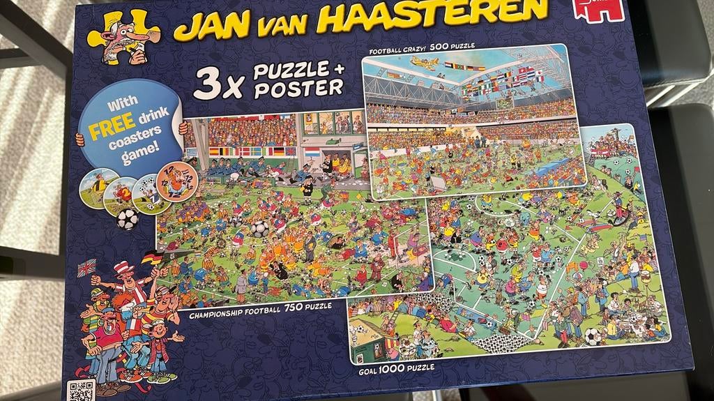 Jan van Haasteren puzzels voetbal, Ophalen, 500 t/m 1500 stukjes, Zo goed als nieuw