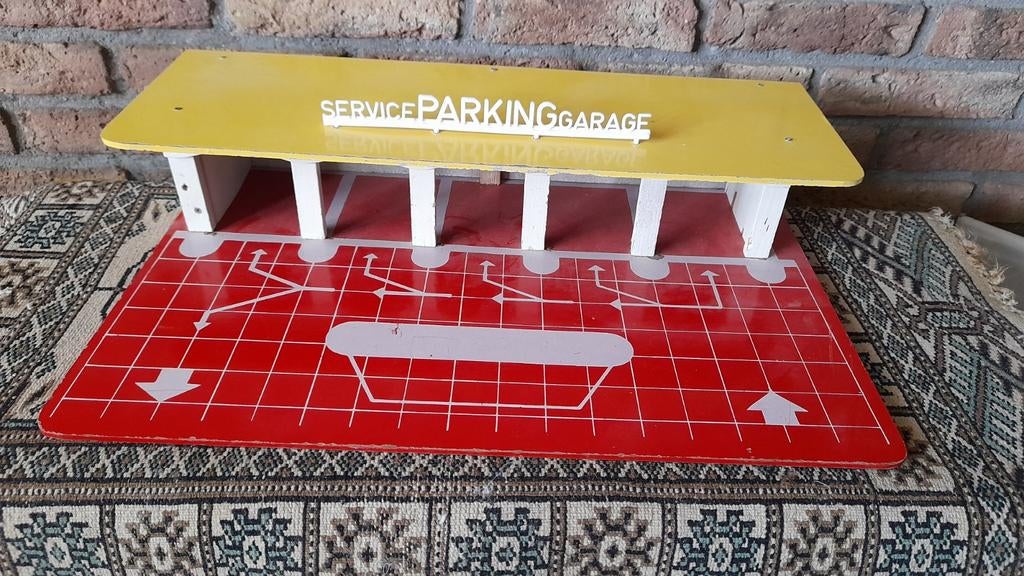 Vintage houten speelgoed garage - Service Parking Garage, Ophalen, Gebruikt, Jongen of Meisje