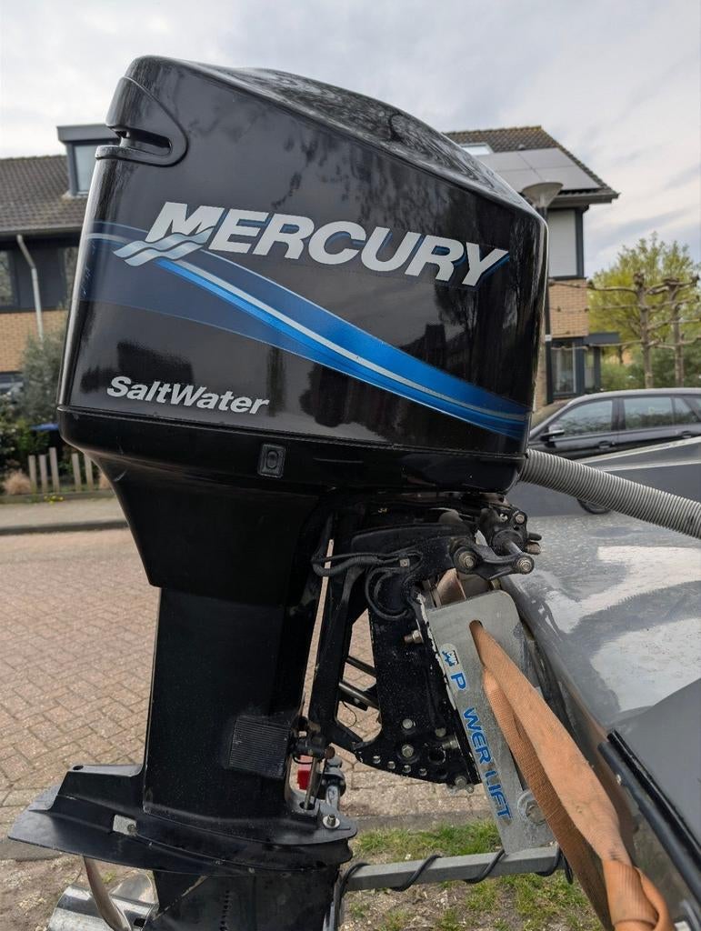 135pk mercury optimax, Ophalen, Elektrische start, Zo goed als nieuw, 30 pk of meer