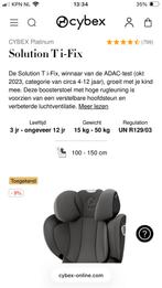 2 Cybex Solution Ti-Fix kinderstoelen - Veilig en comfortabe, Autogordel of Isofix, Gebruikt, 15 t/m 36 kg, Verstelbare rugleuning