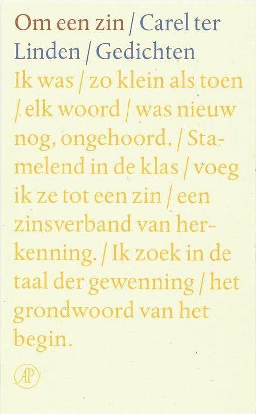Carel ter Linden - Om Een Zin - Met Gratis Cd, Ophalen of Verzenden, Nieuw, Carel ter Linden